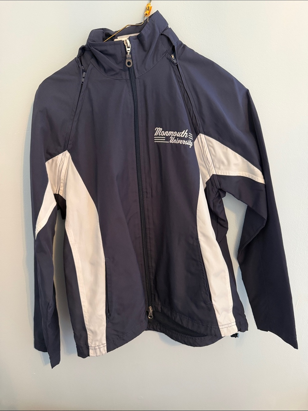 Monmouth University Navy & White Windbreaker Jacket